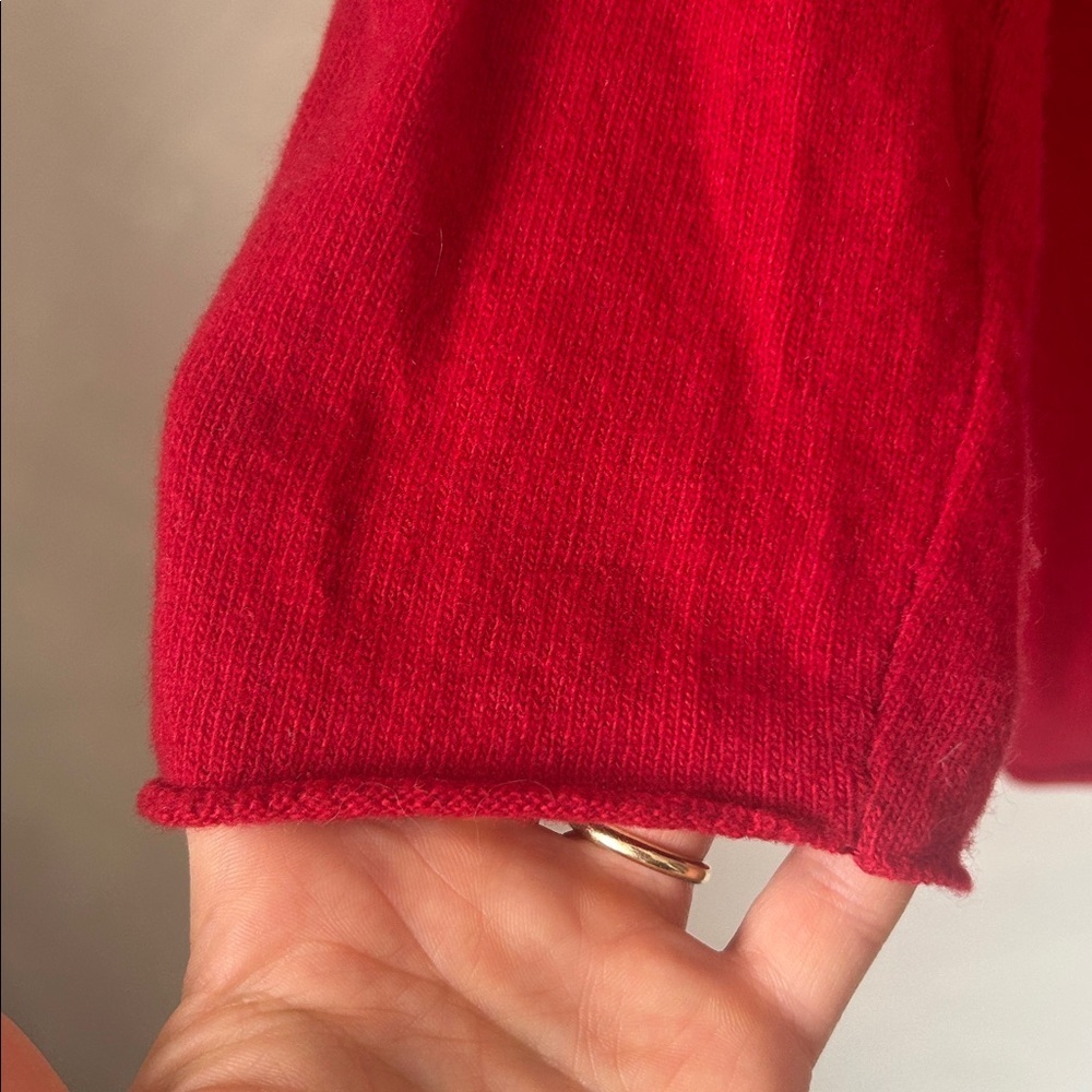 BELLINA Cashmere & Merino Wool Blend Turtleneck Sweater Winter red - Picture 5 of 9